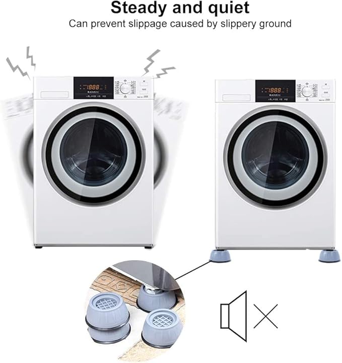 Washing Machine Stand - Anti Vibration and Non Slip Pads, Foot Pad Rubber, Shock Absorber